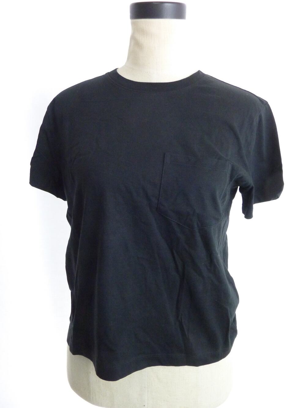 NWT Everlane The Organic Cotton Box Cut Tee S Black Short Sleeve Pocket T Shirt
